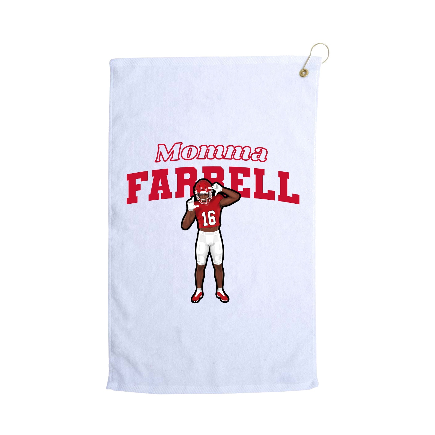 Golf Towel — Mothers Day Block in White