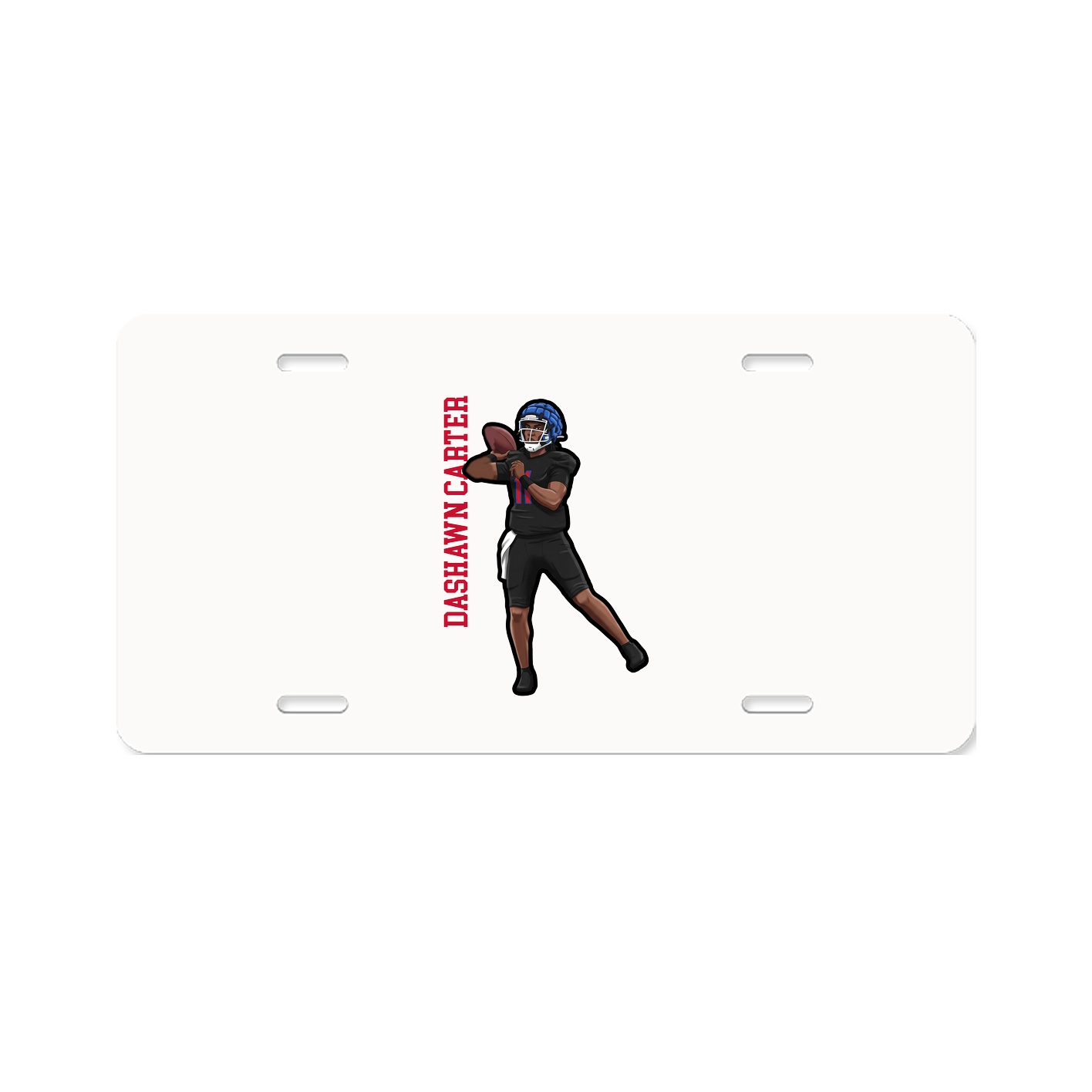 License Plate — Name Vertical in Classic