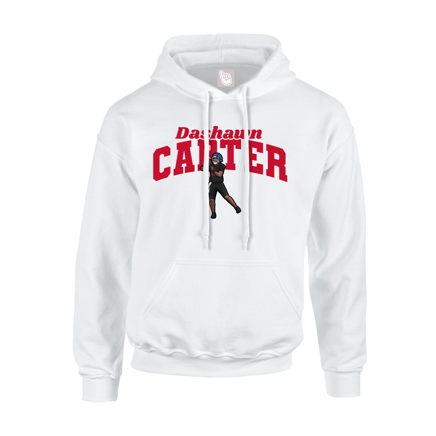 Youth Hoodie — Signature Arch in White
