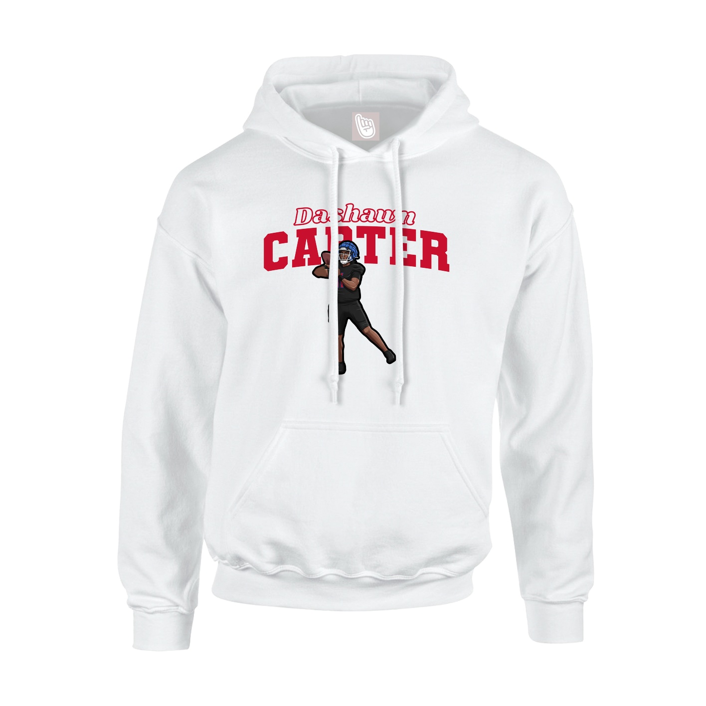 Hoodie — Name Arch in White