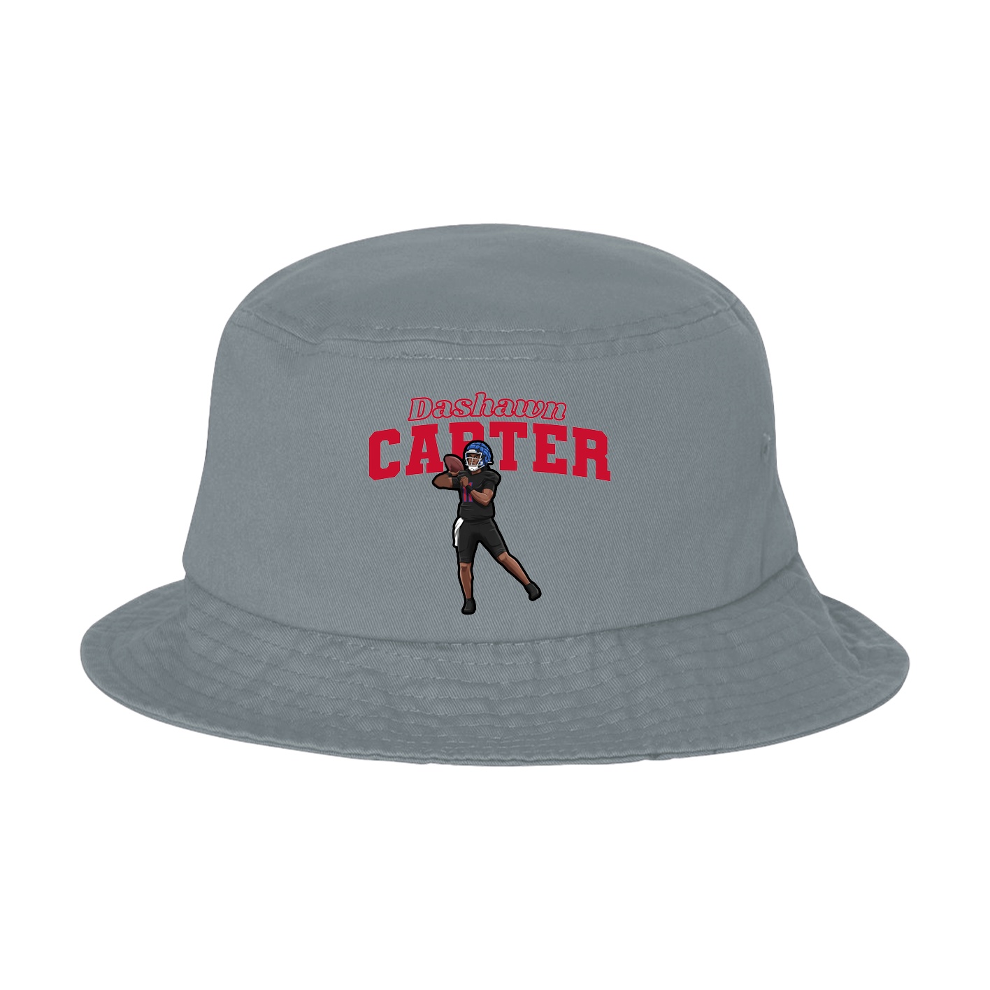 Bucket Cap — Name Arch in Grey