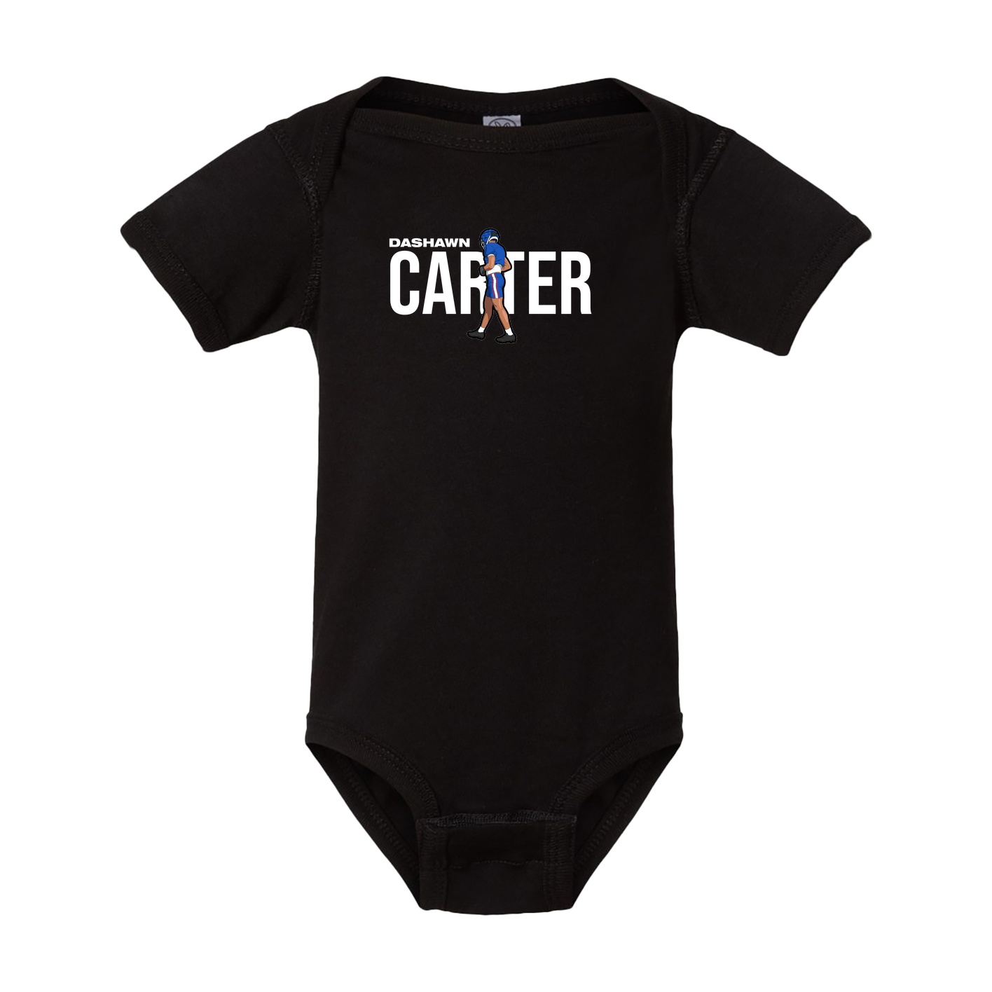 Baby Onesie — Player Name in Black