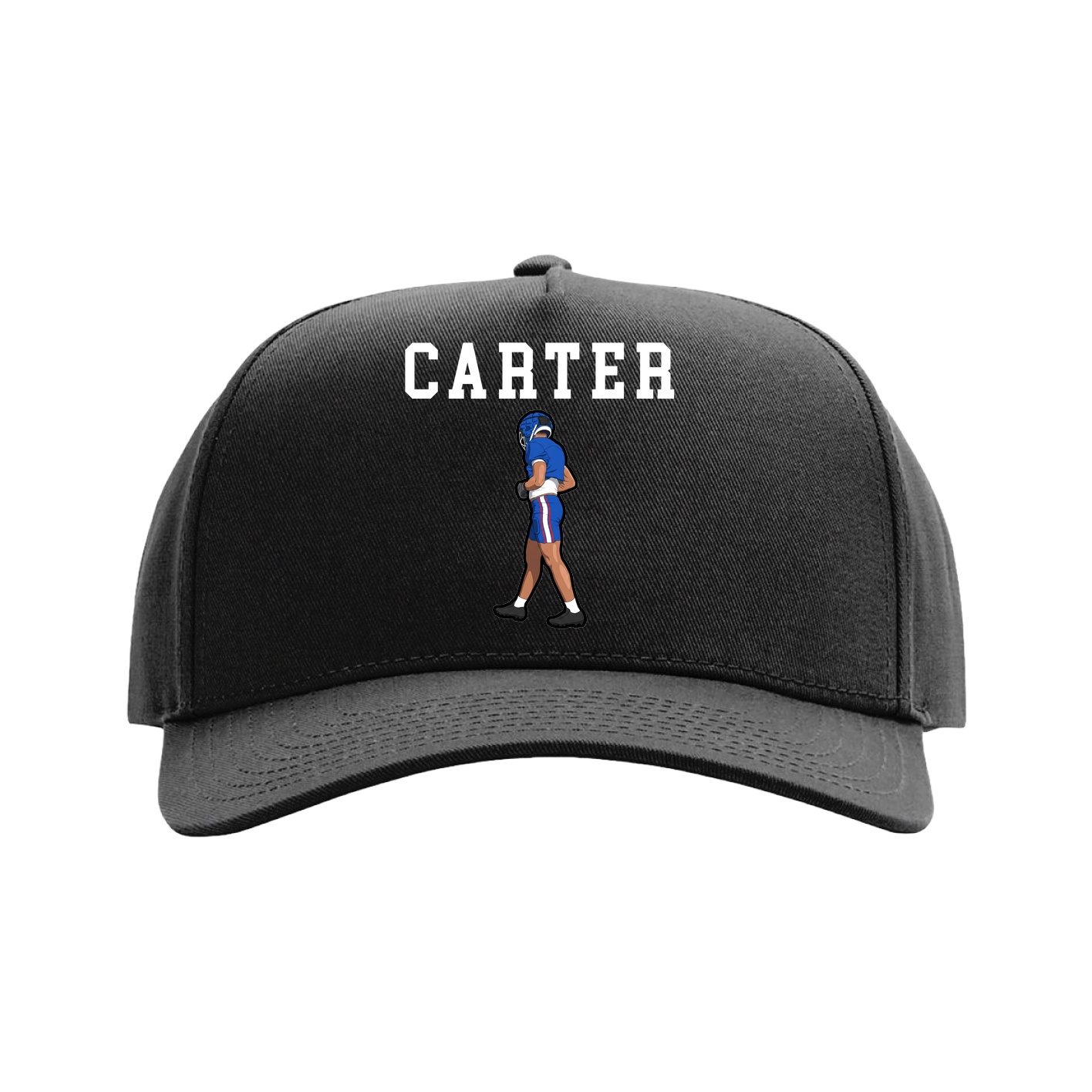 Full Fabric Five-Panel Champ Cap — Shirsey in Black