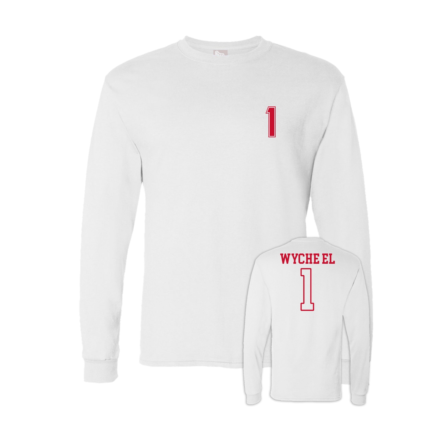 Long Sleeve Tee — Chest Back in White