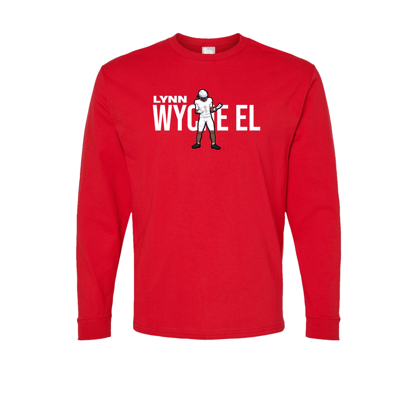 Long Sleeve Tee — Player Name in Red