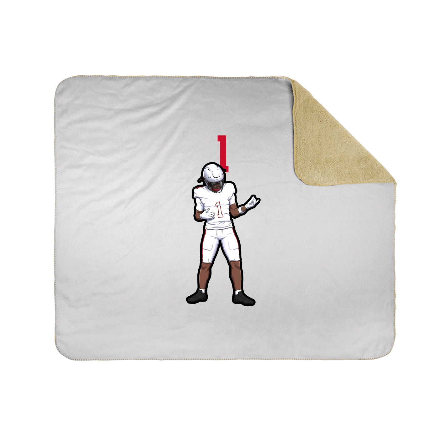 Throw Blanket — Number Top in White