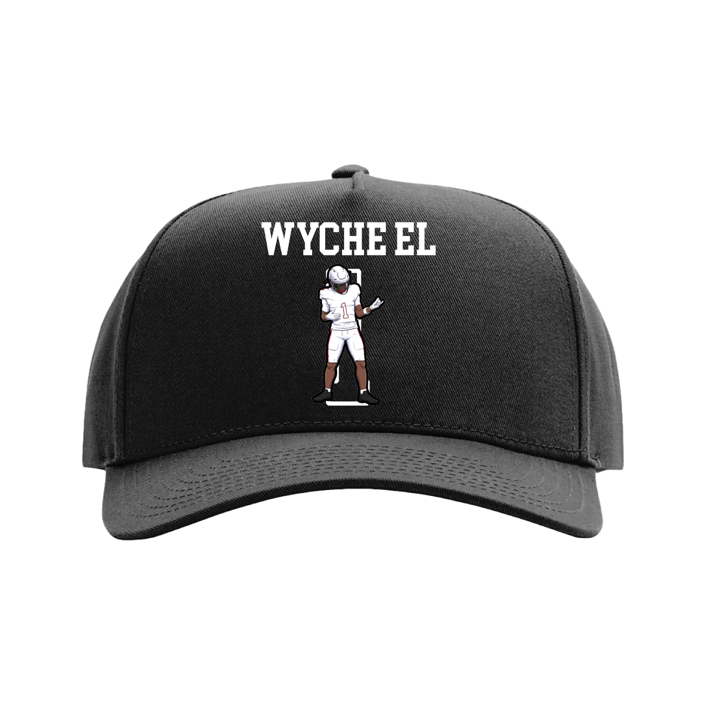 Full Fabric Five-Panel Champ Cap — Shirsey in Black