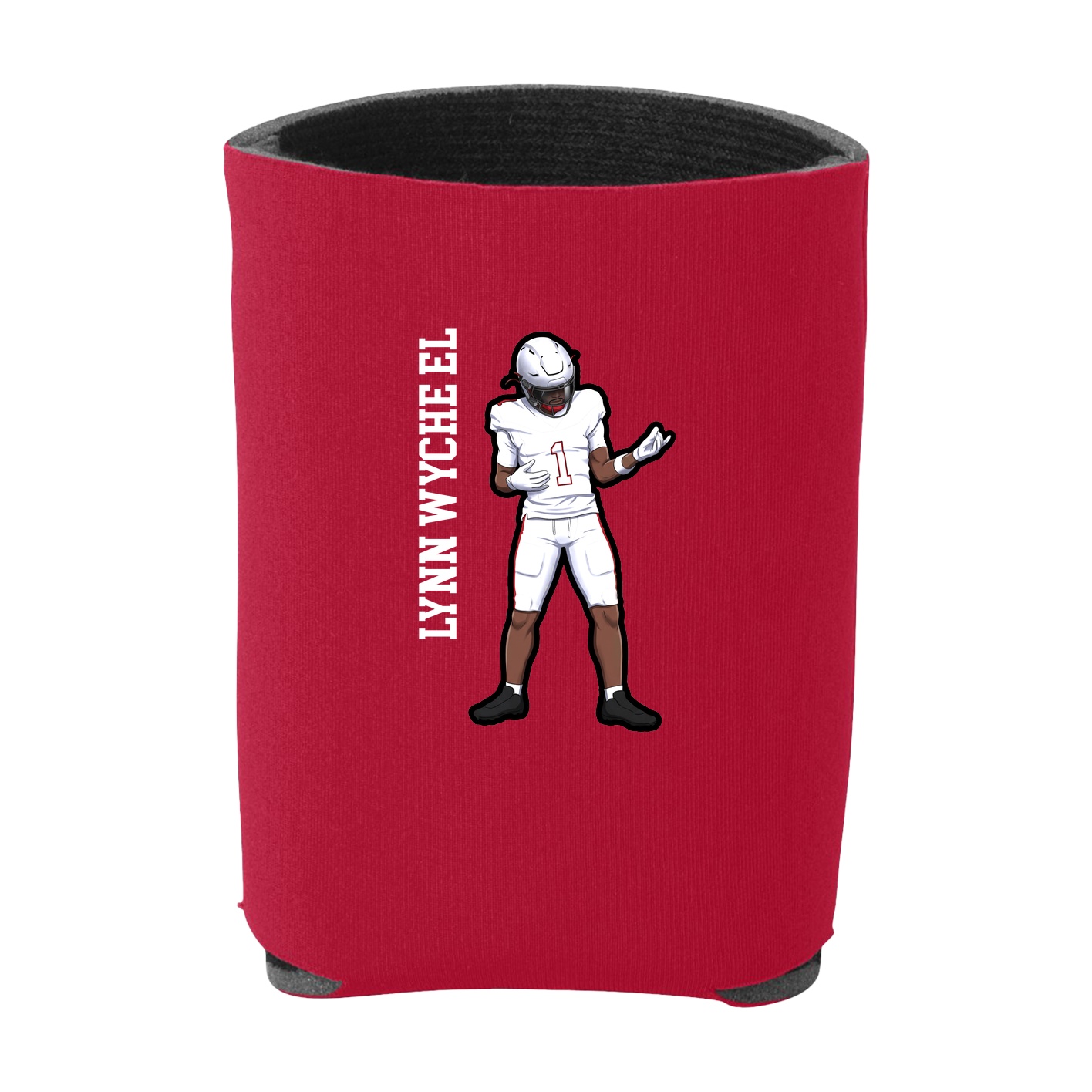 Can Holder — Name Vertical in Red