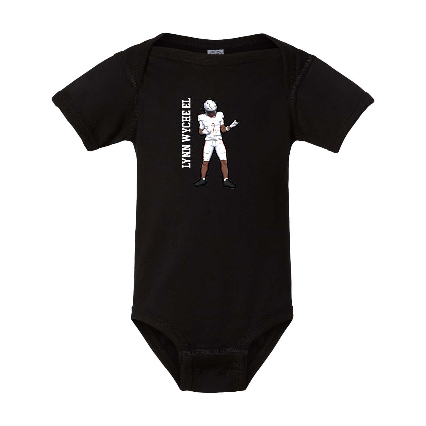 Baby Onesie — Name Vertical in Black