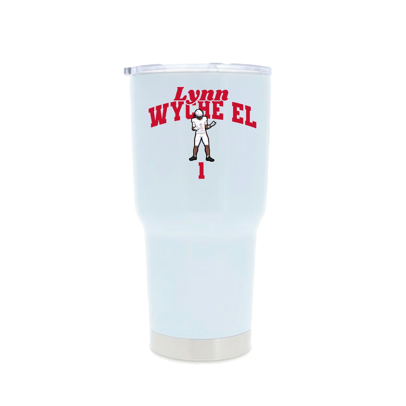 30oz Stainless Steel Tumbler — Signature Arch in White