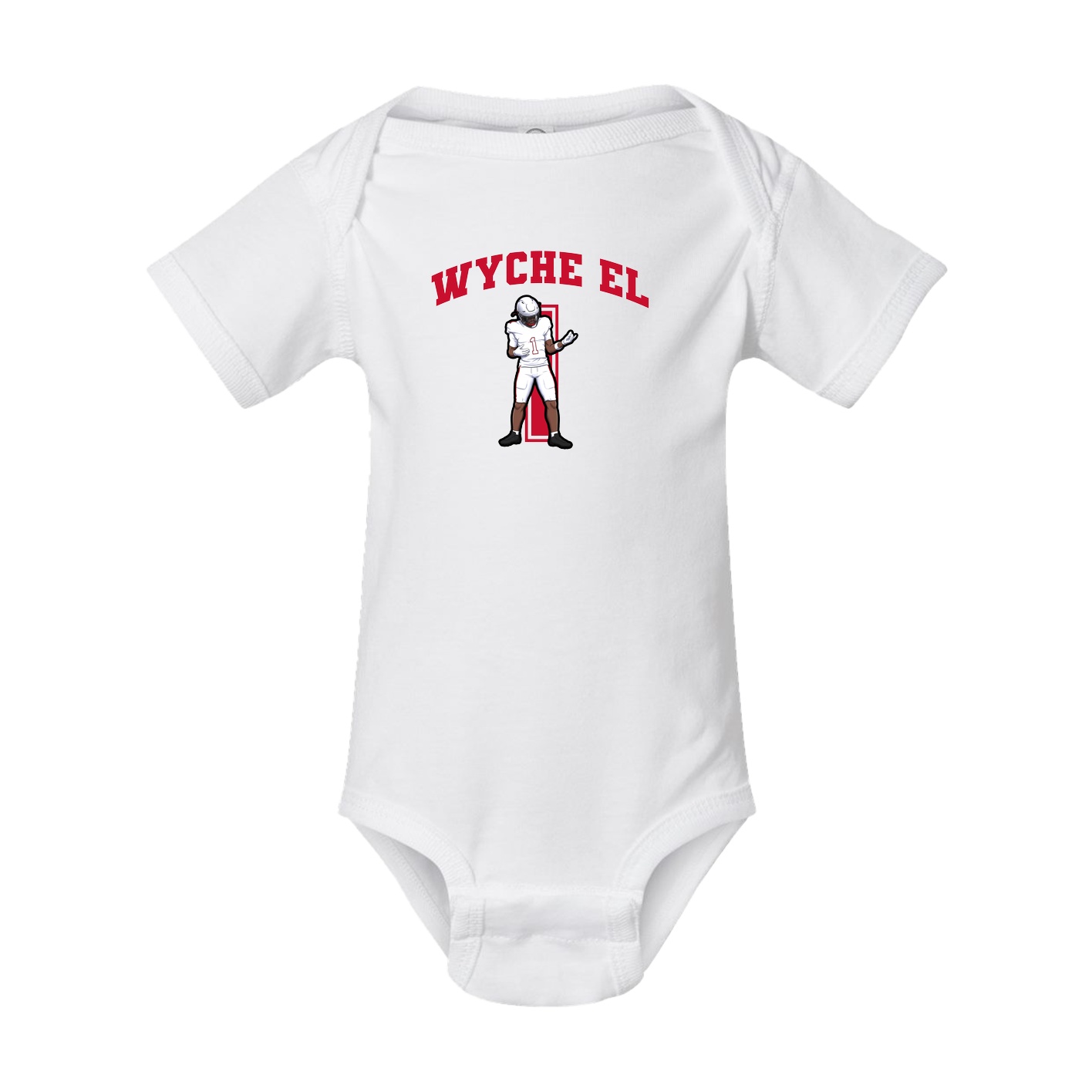 Baby Onesie — Number in White