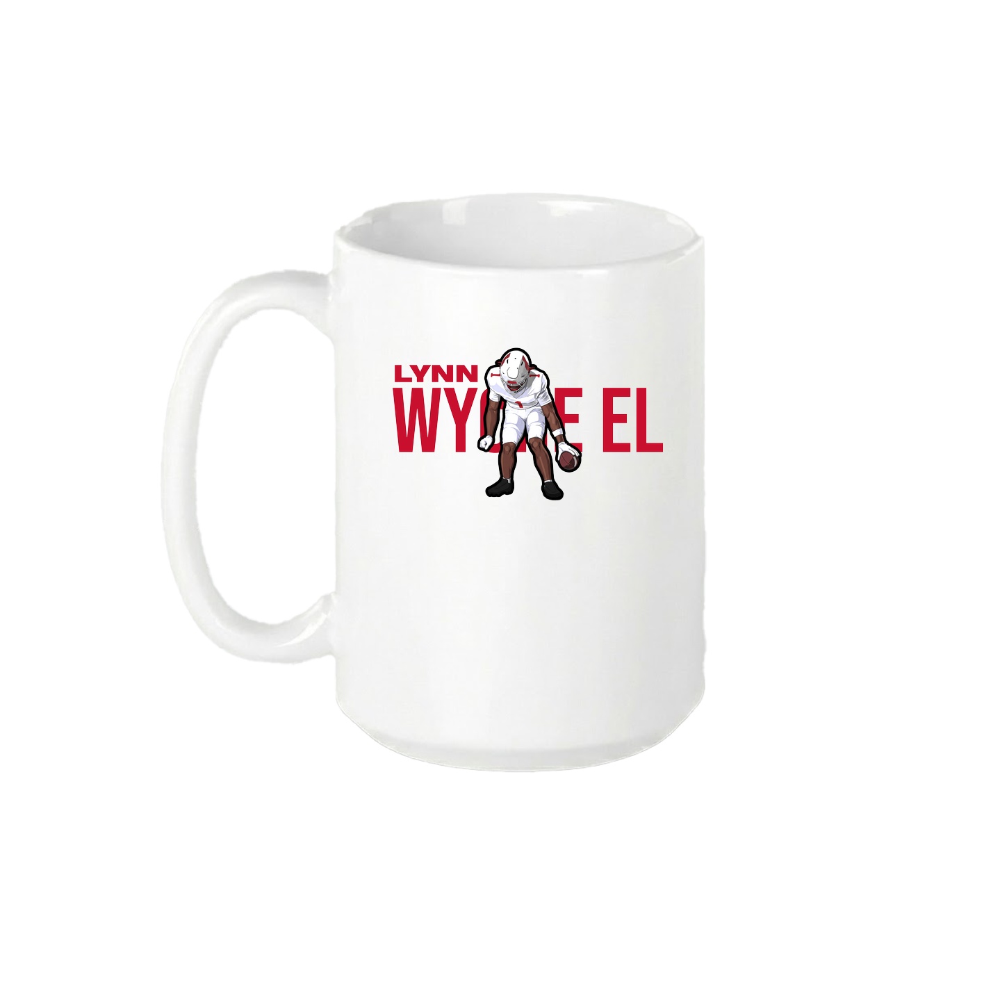 15oz Coffee Mug — Player Name in White