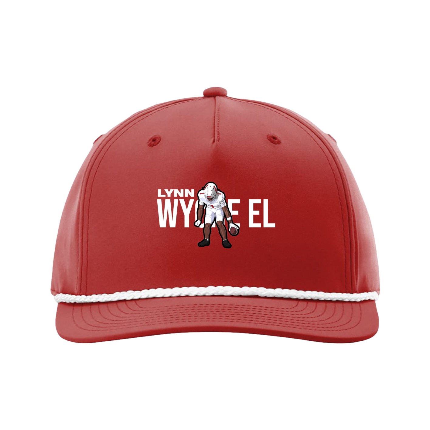 Five-Panel Classic Rope Cap — Player Name in Red