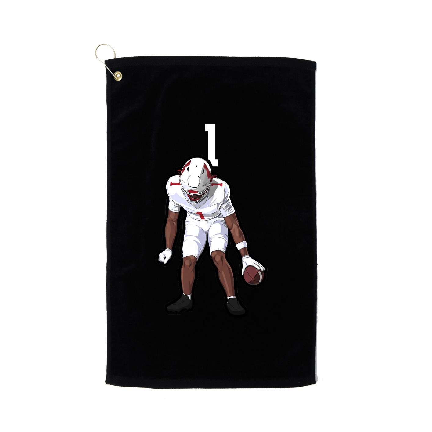 Golf Towel — Number Top in Black