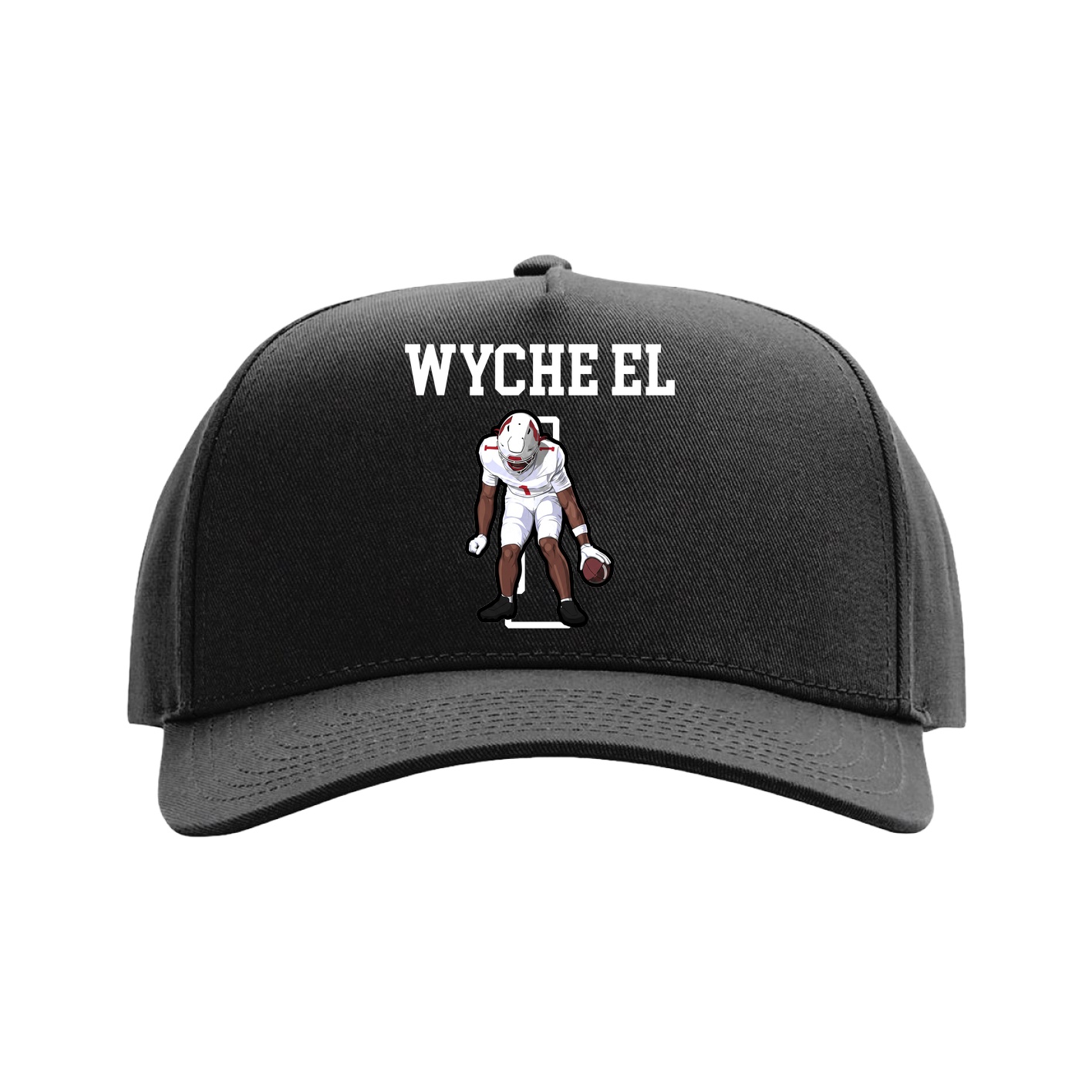 Full Fabric Five-Panel Champ Cap — Shirsey in Black