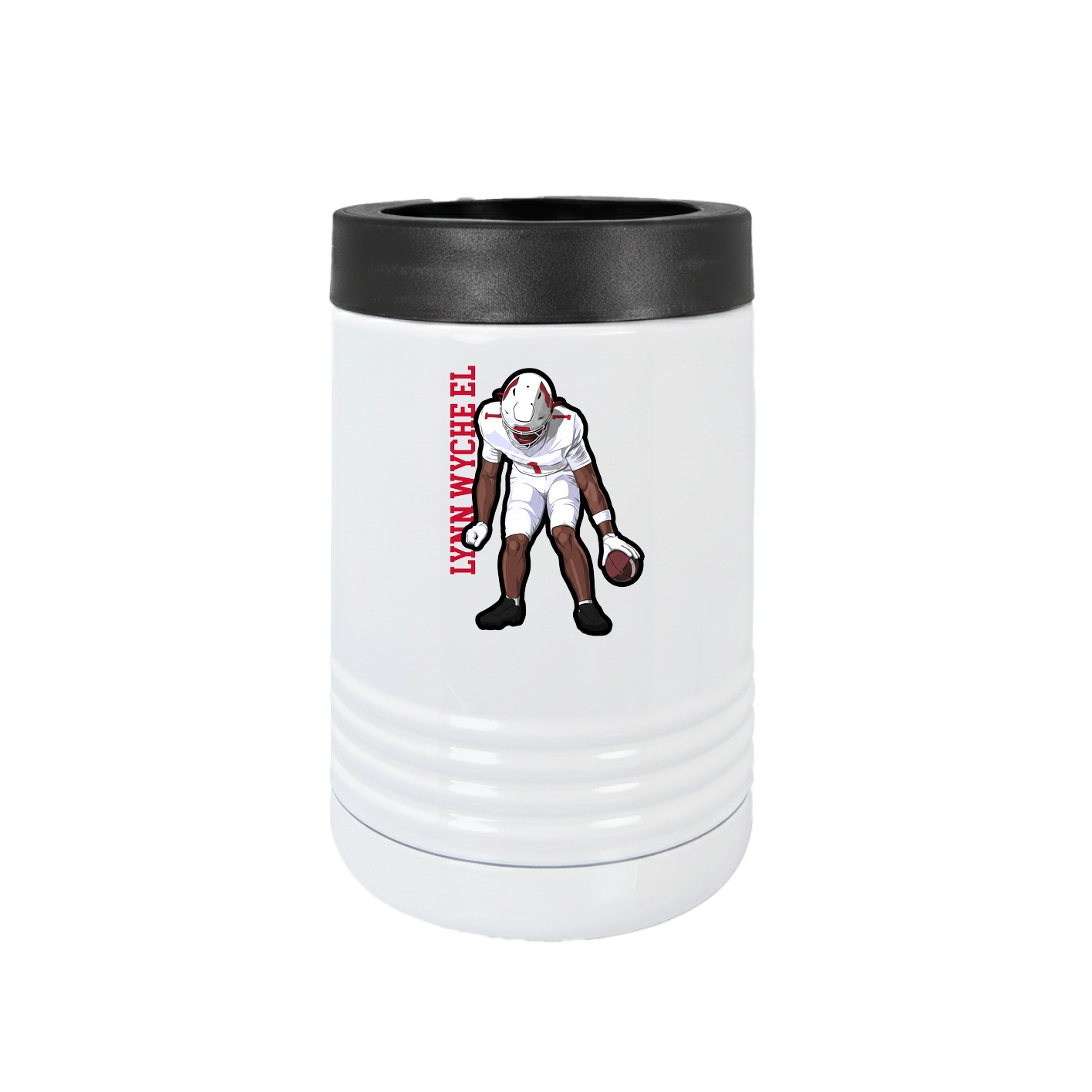 Beverage Holder — Name Vertical in White