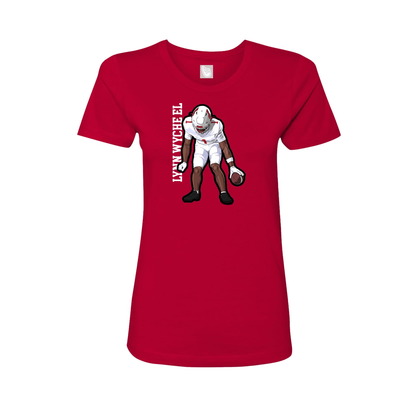 Womens Tee — Name Vertical in Red