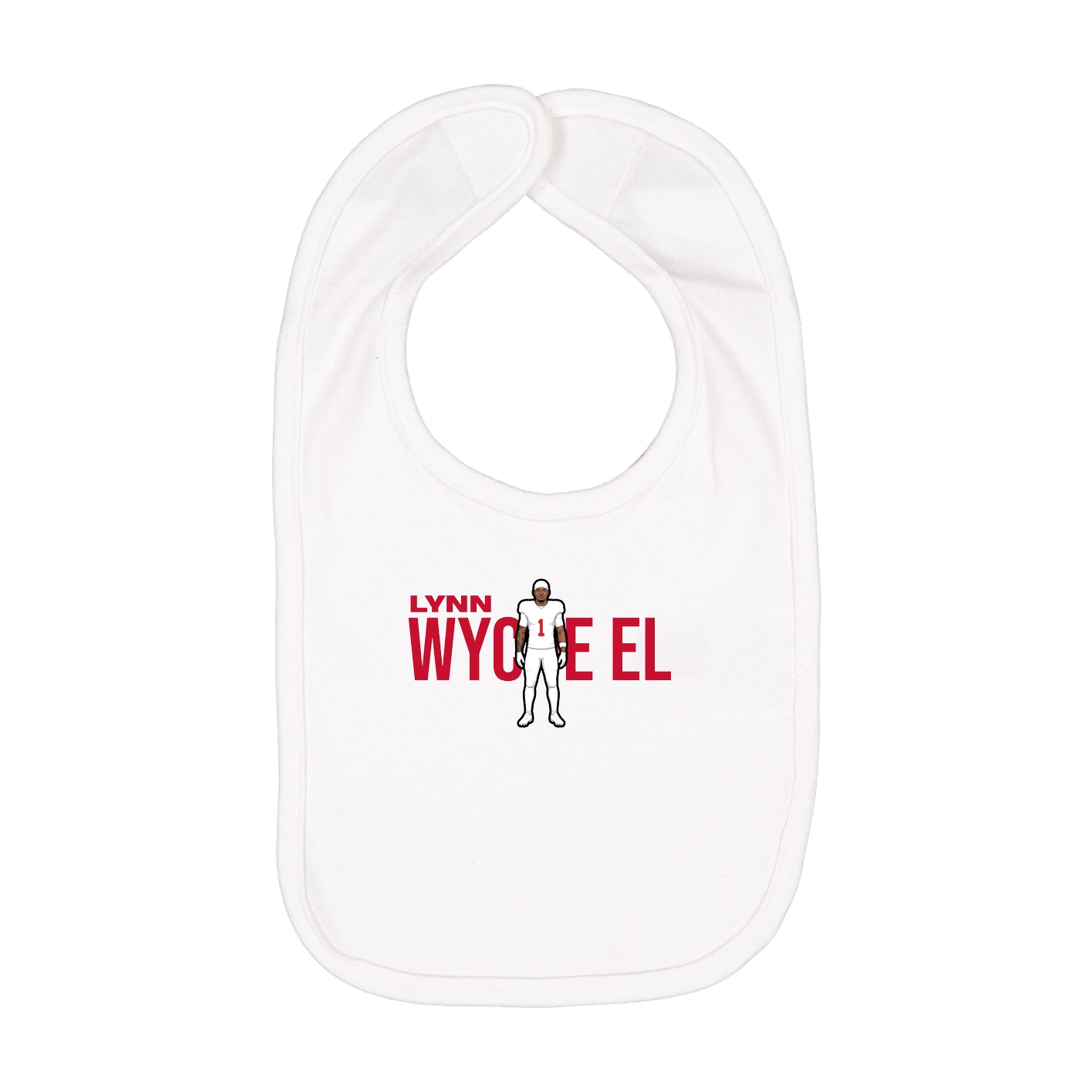 Infant Bib — Player Name in White