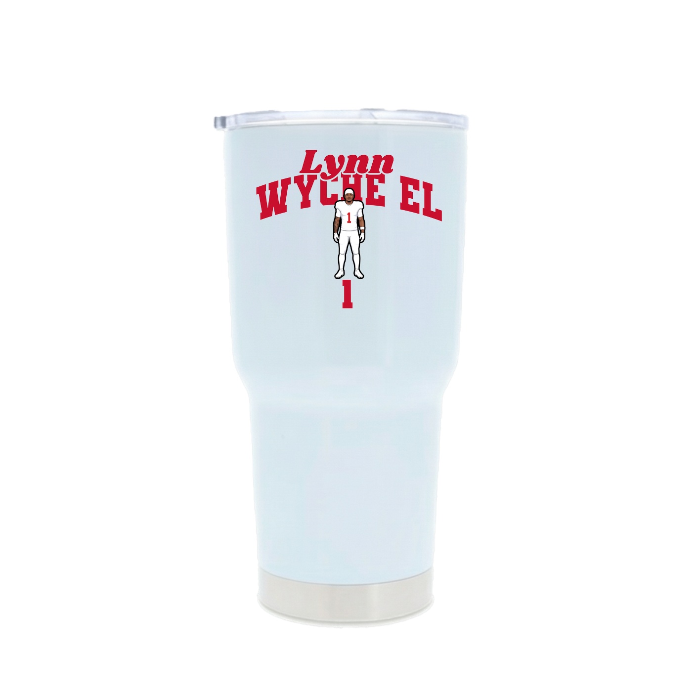 30oz Stainless Steel Tumbler — Signature Arch in White