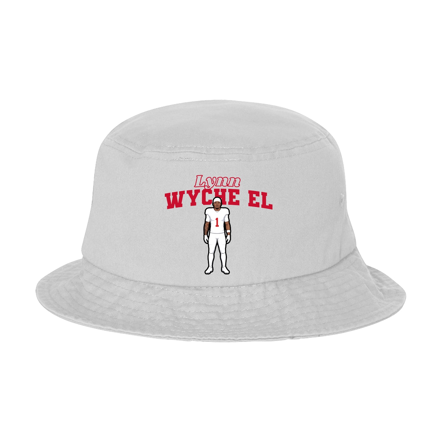 Bucket Cap — Name Arch in White