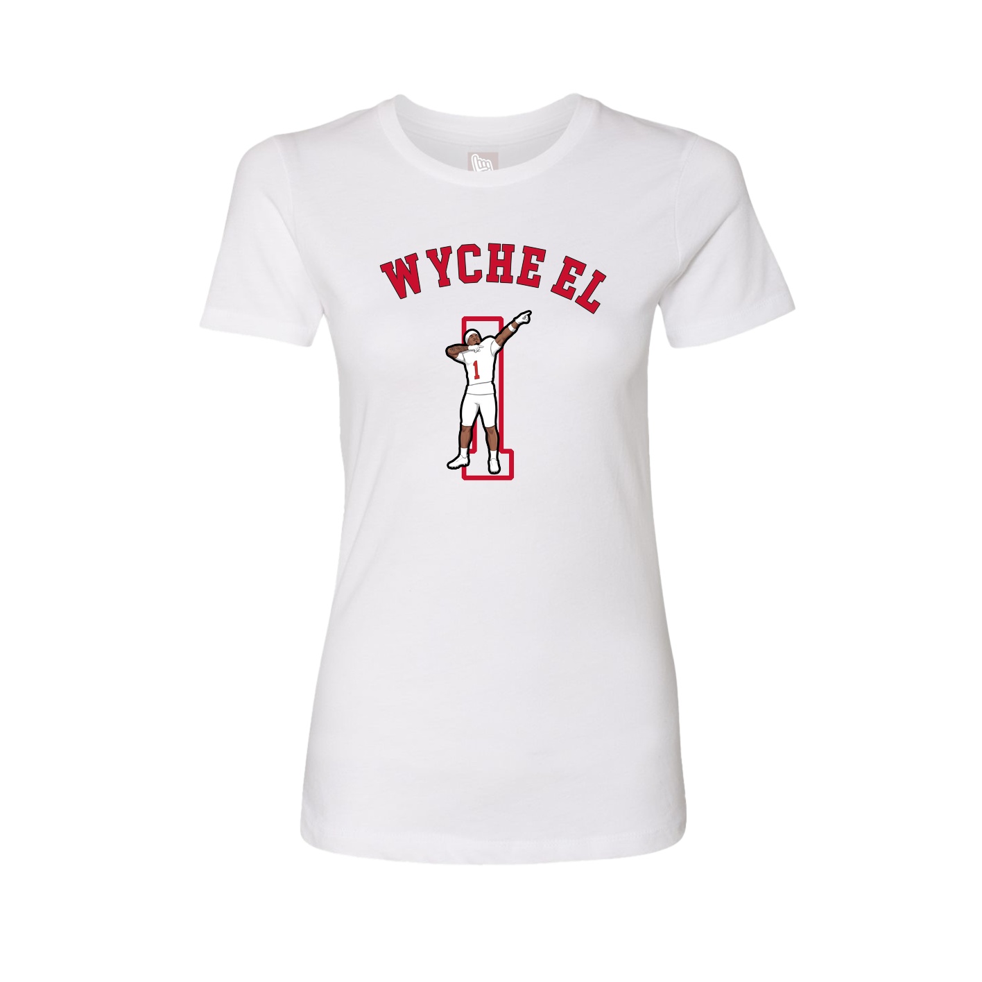 Fitted Women's Tee — Shirsey Arch in White