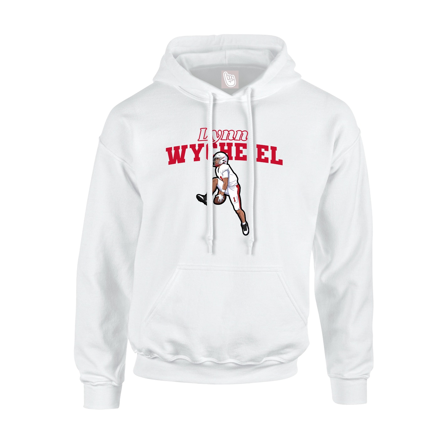Hoodie — Name Arch in White