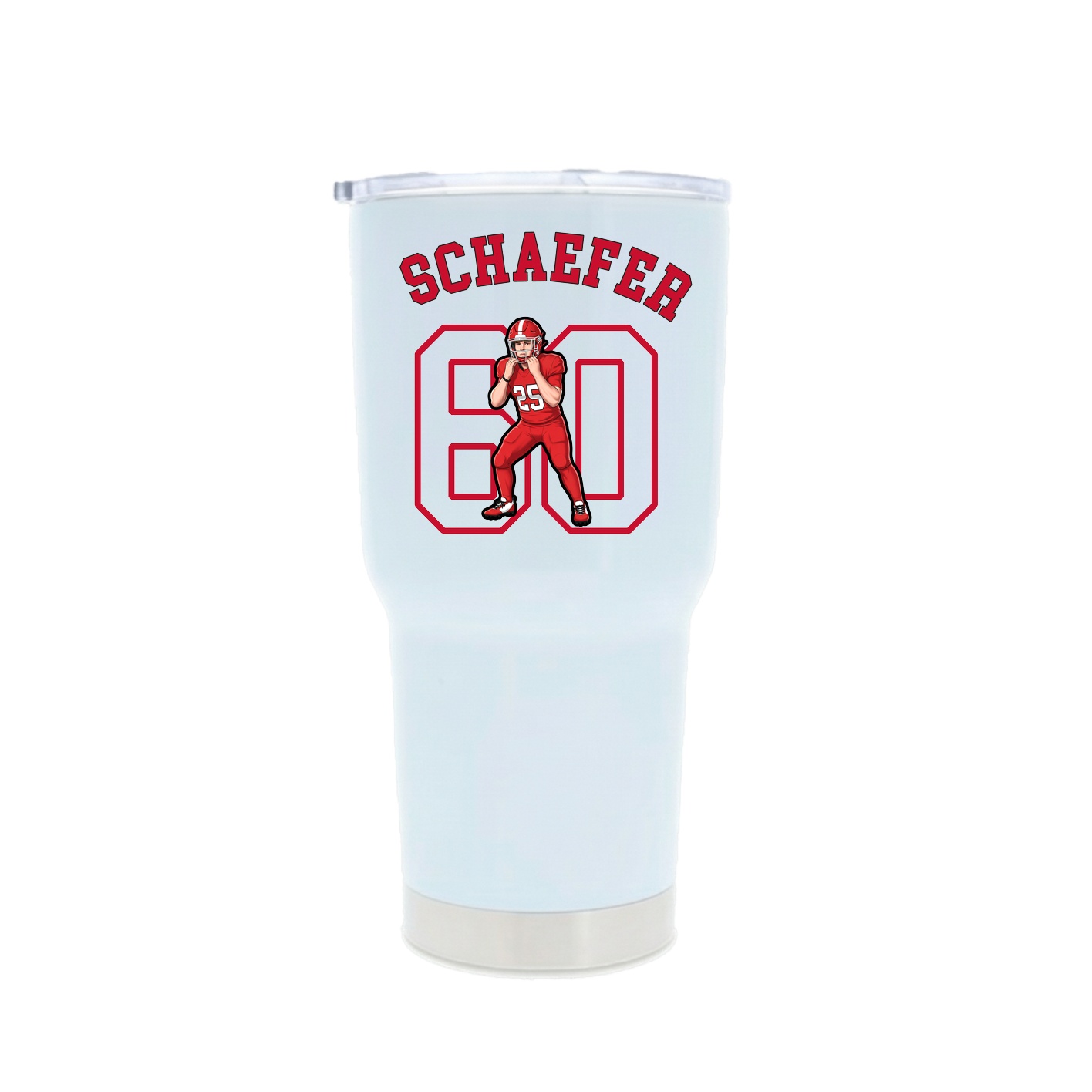 30oz Stainless Steel Tumbler — Shirsey Arch in White