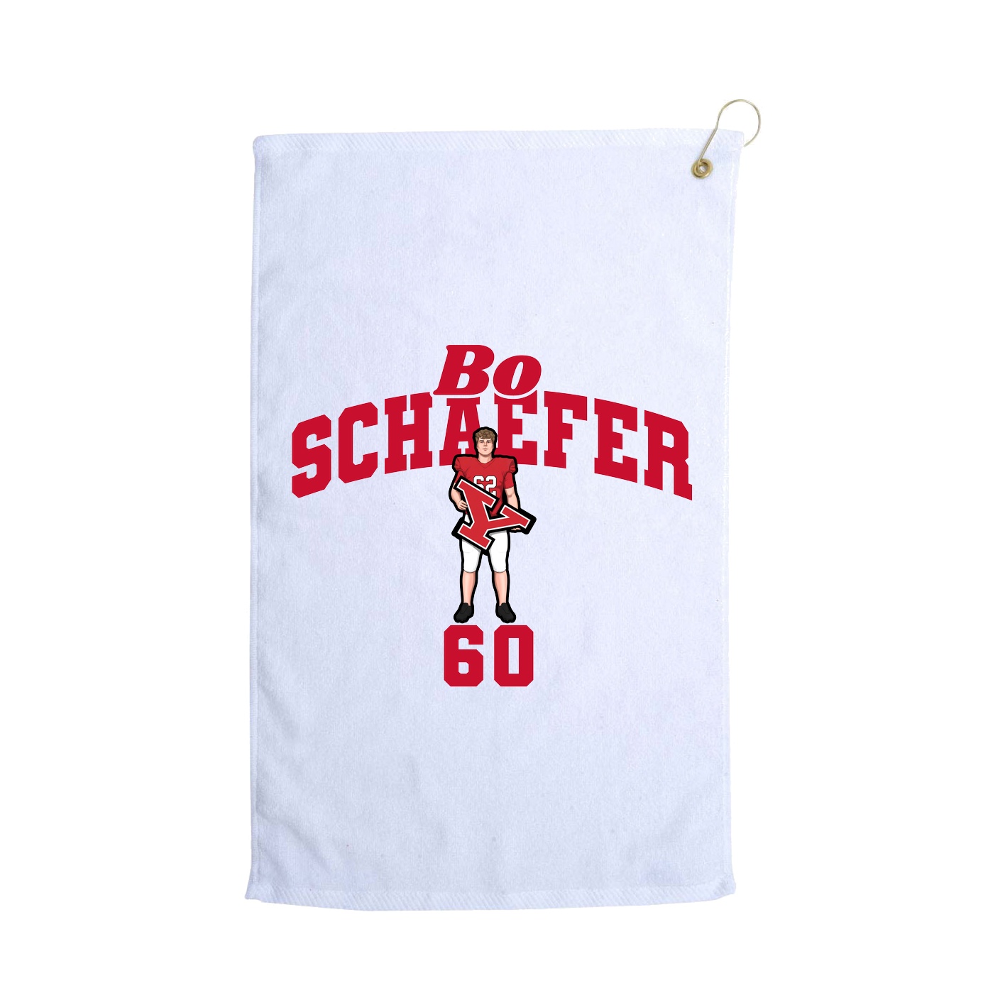 Golf Towel — Signature Arch in White