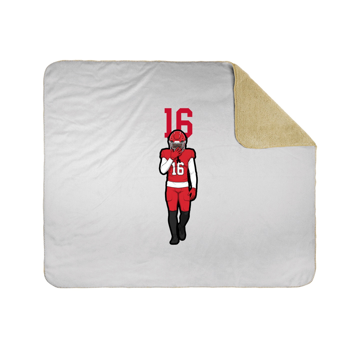 Throw Blanket — Number Top in White