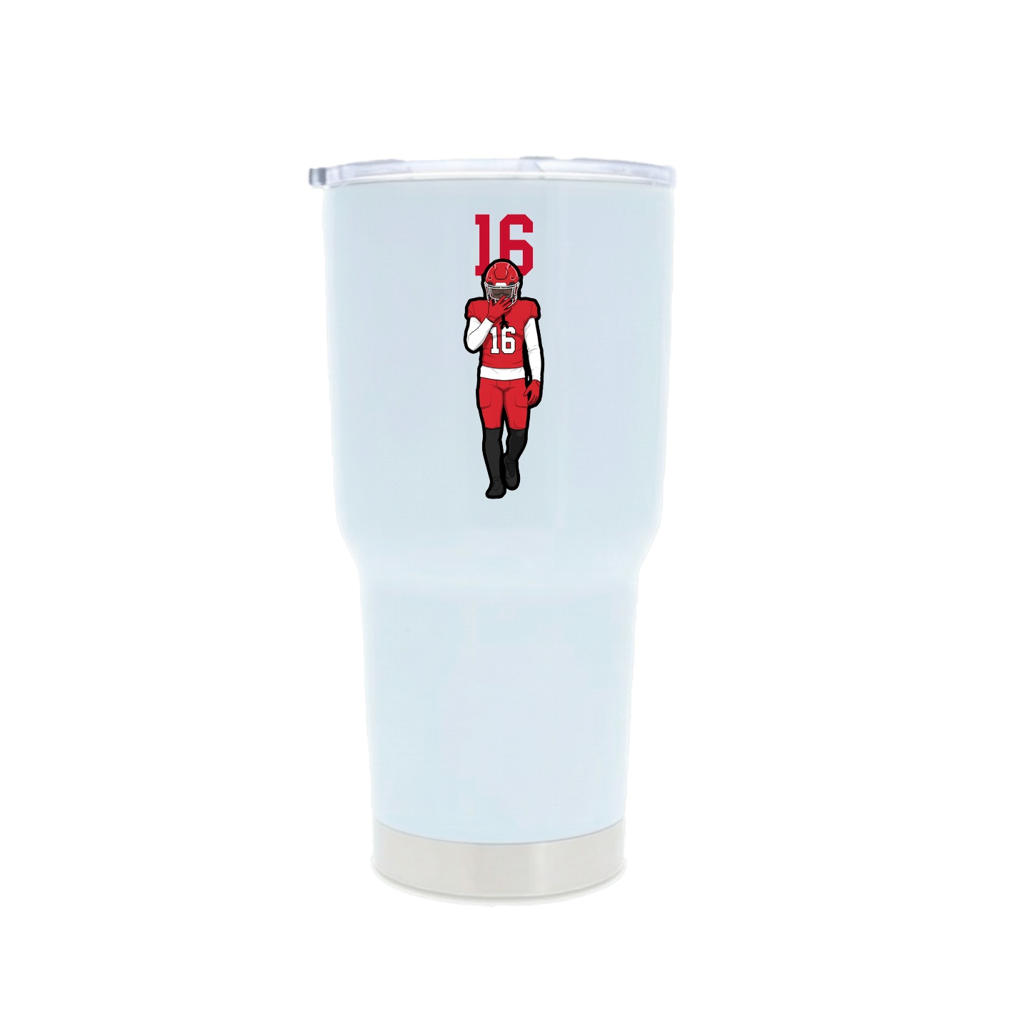 30oz Stainless Steel Tumbler — Number Top in White