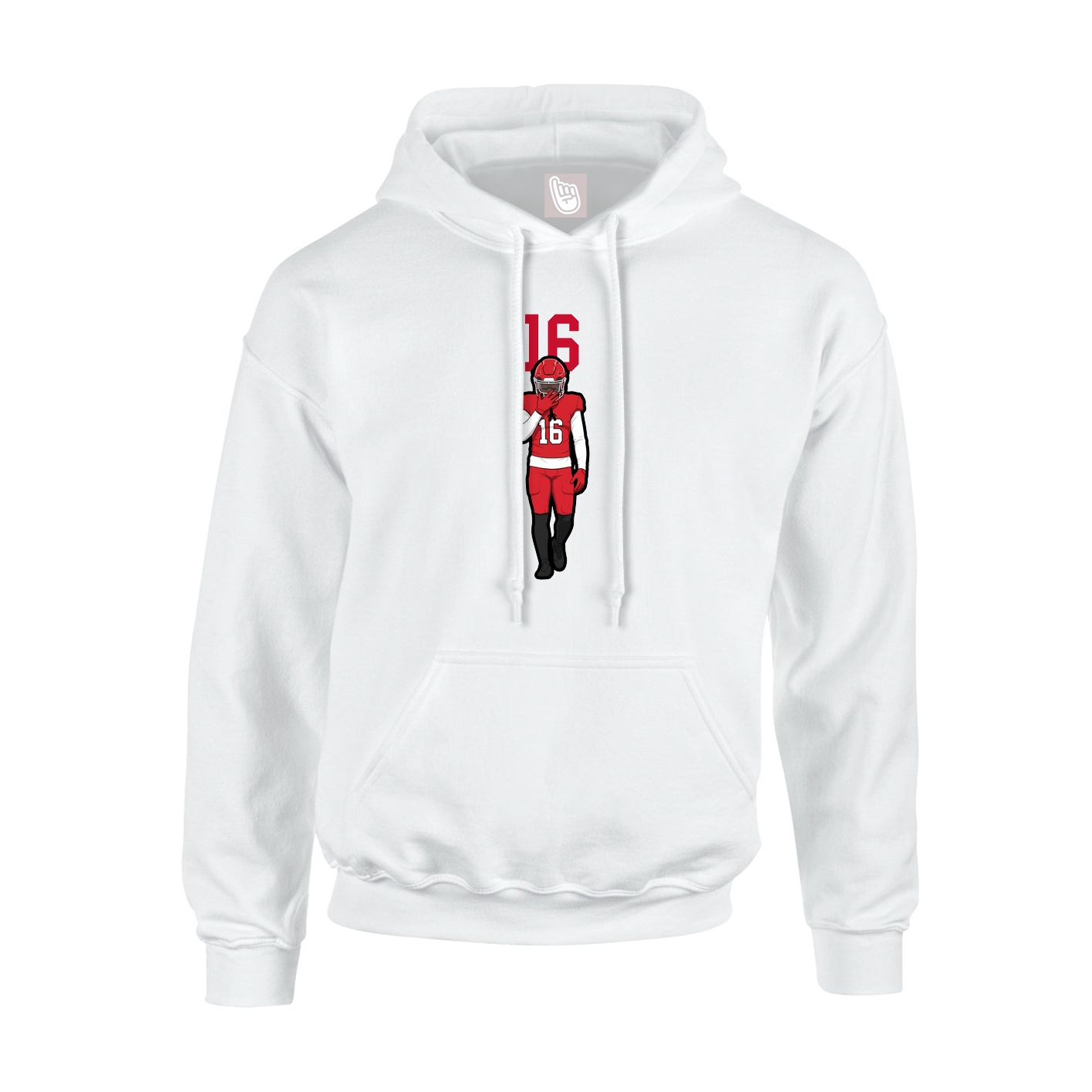 Hoodie — Number Top in White