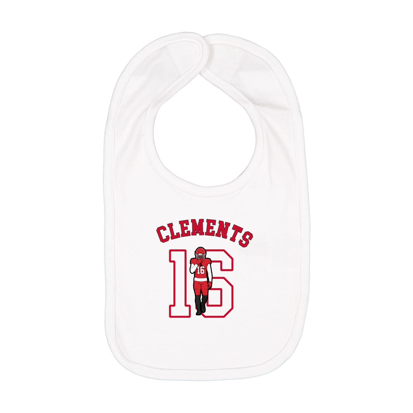 Infant Bib — Shirsey Arch in White