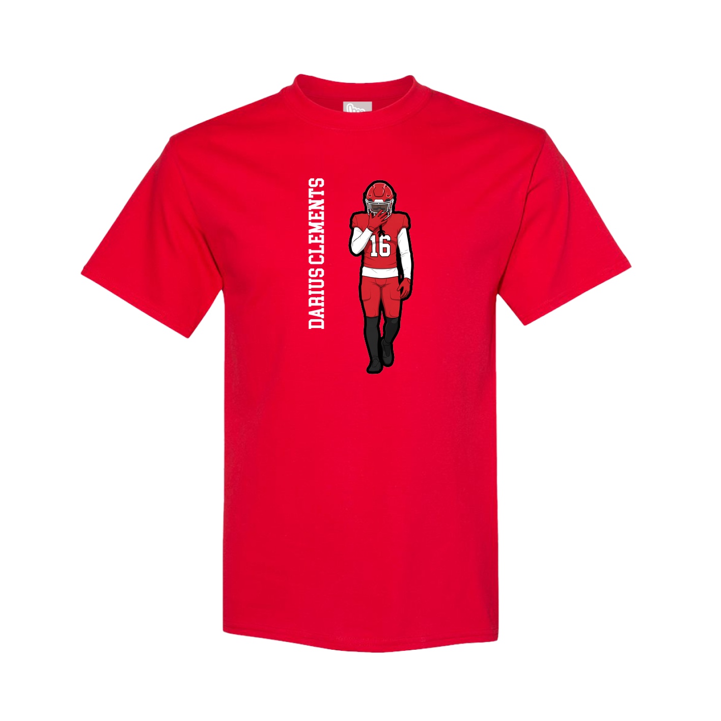 Youth Tee — Name Vertical in Red