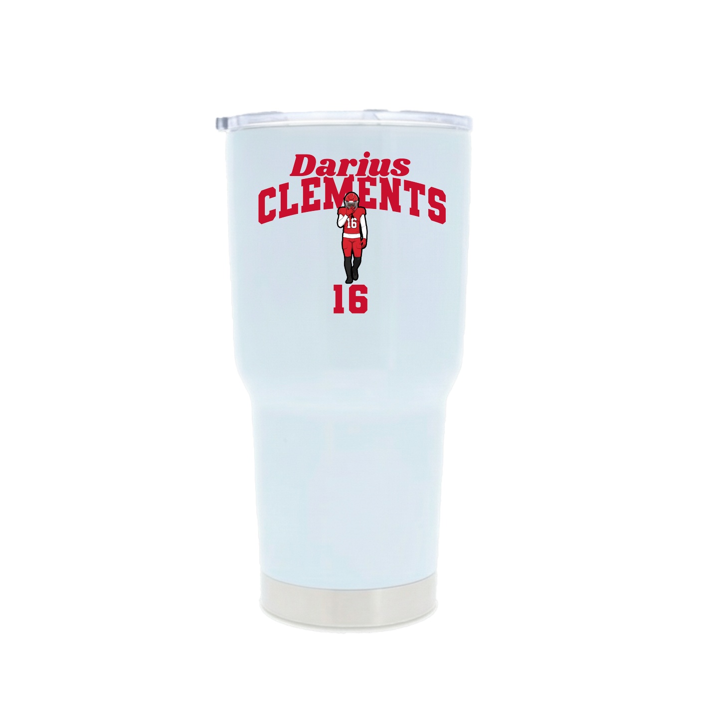 30oz Stainless Steel Tumbler — Signature Arch in White