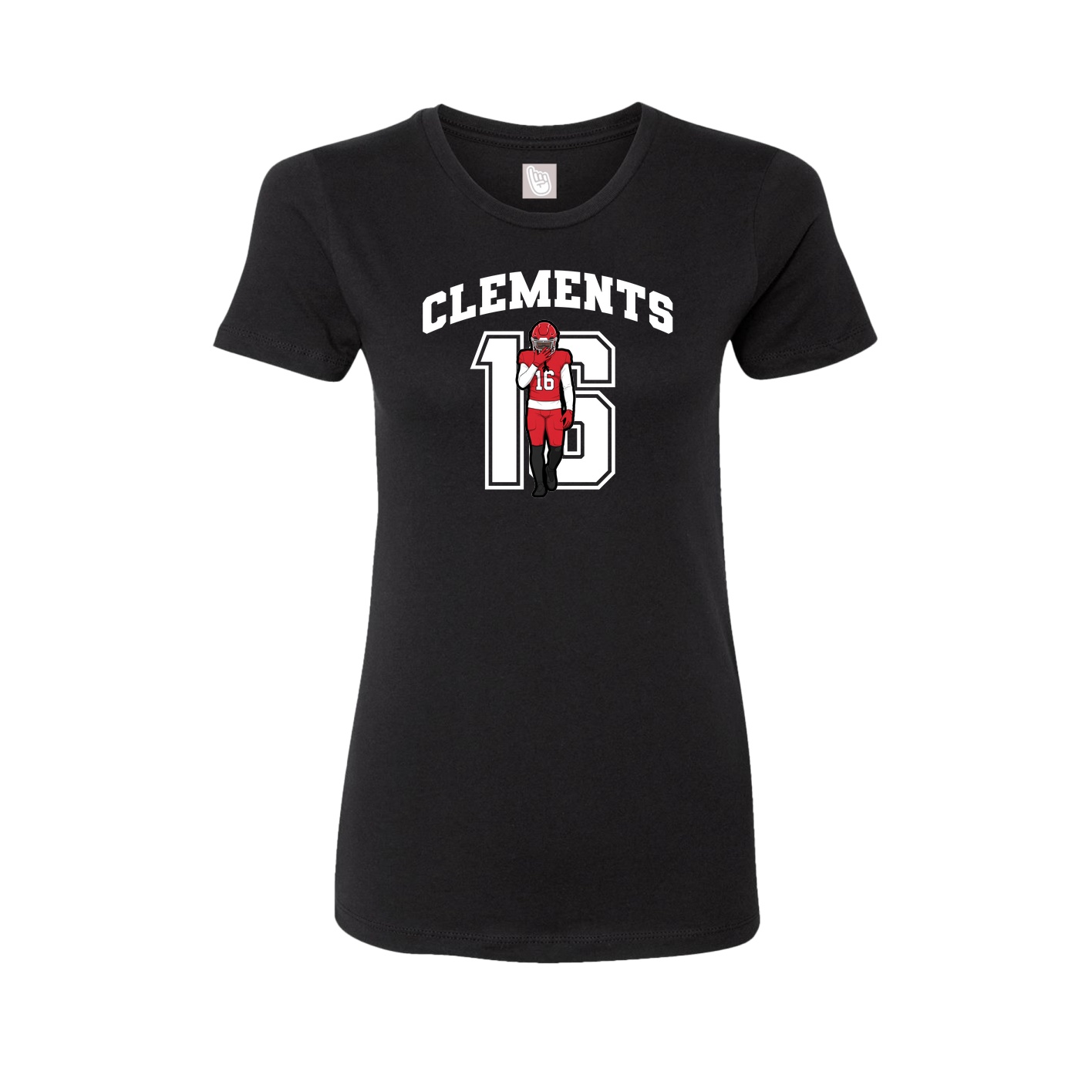 Womens Tee — Number in Black