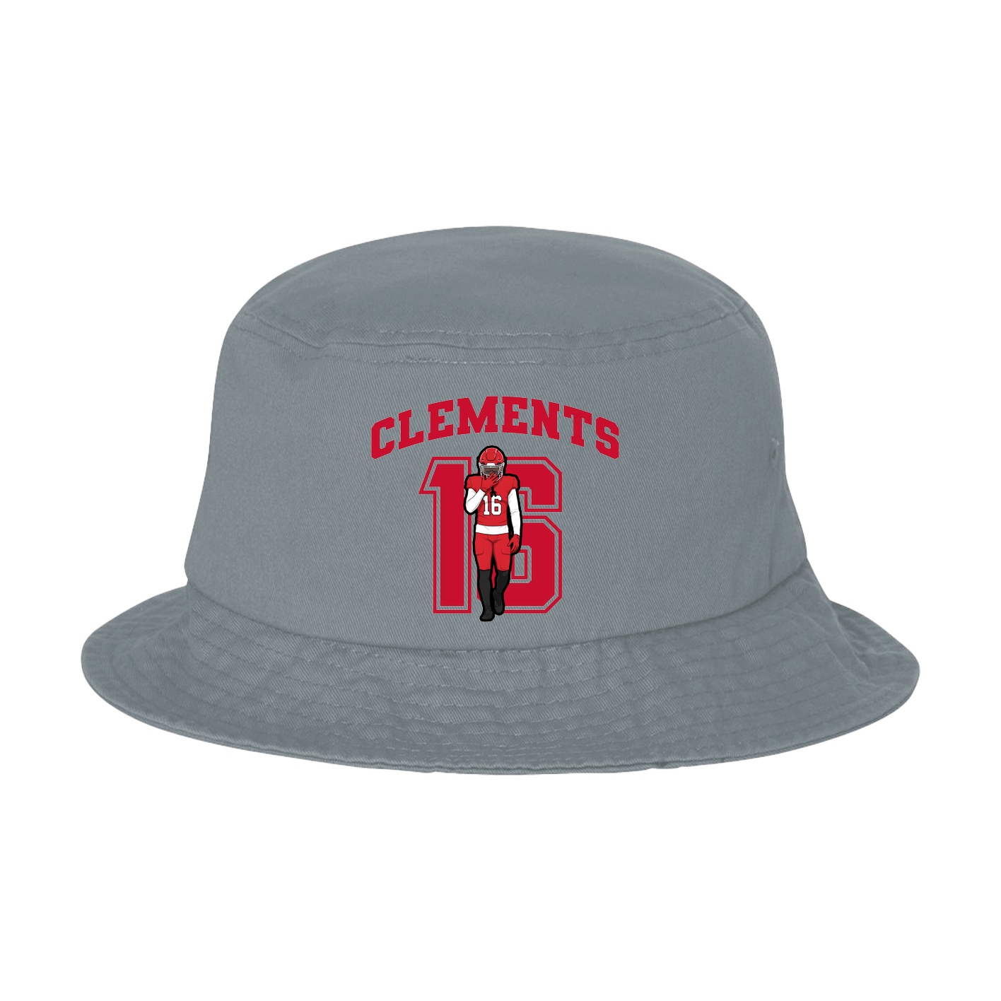 Bucket Cap — Number in Grey