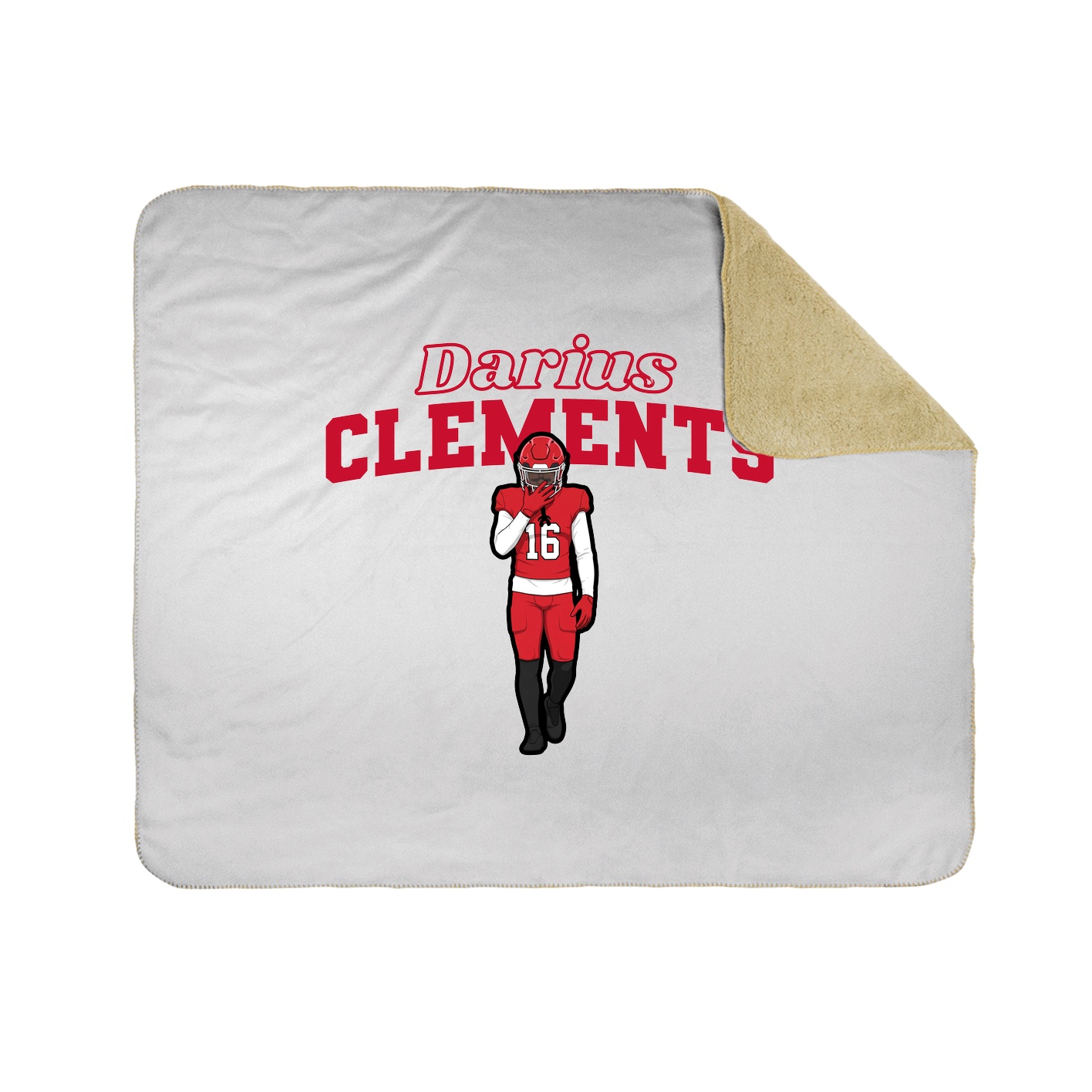 Throw Blanket — Name Arch in White