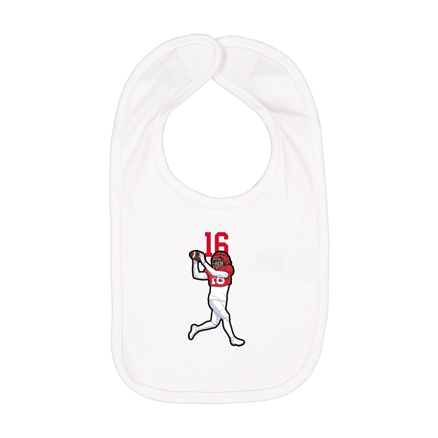 Infant Bib — Number Top in White