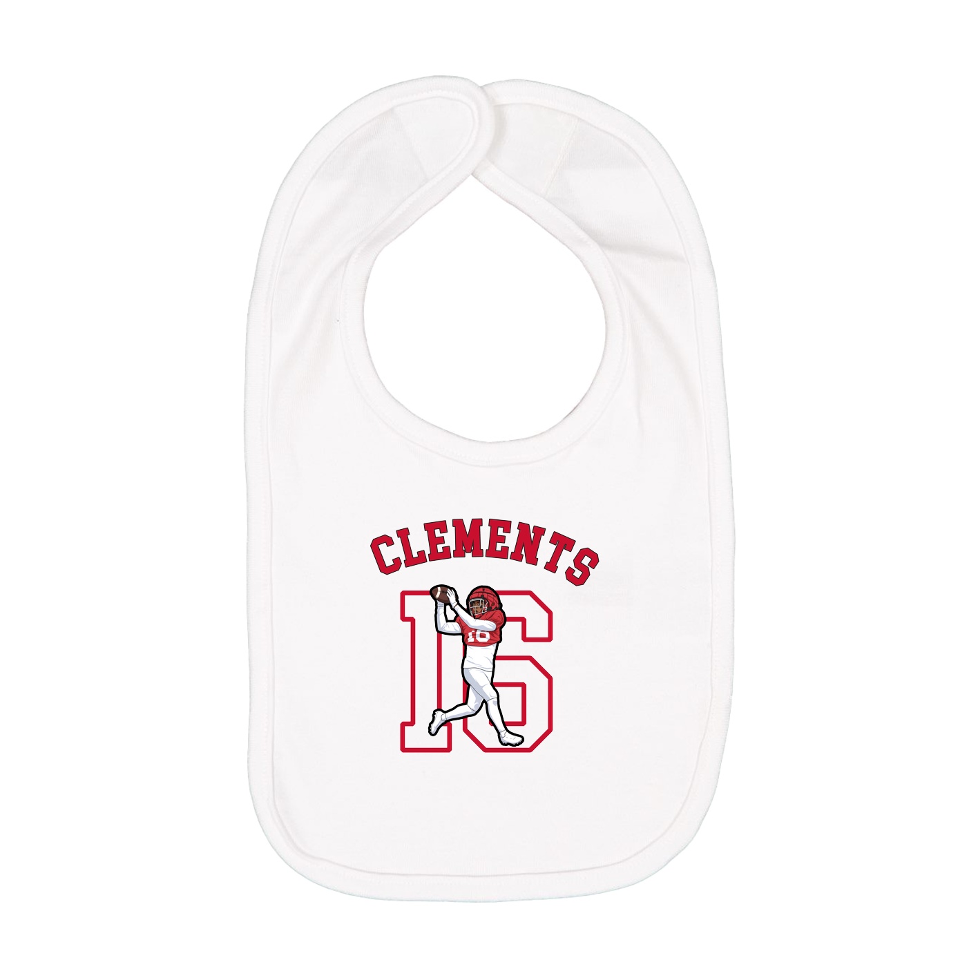 Infant Bib — Shirsey Arch in White