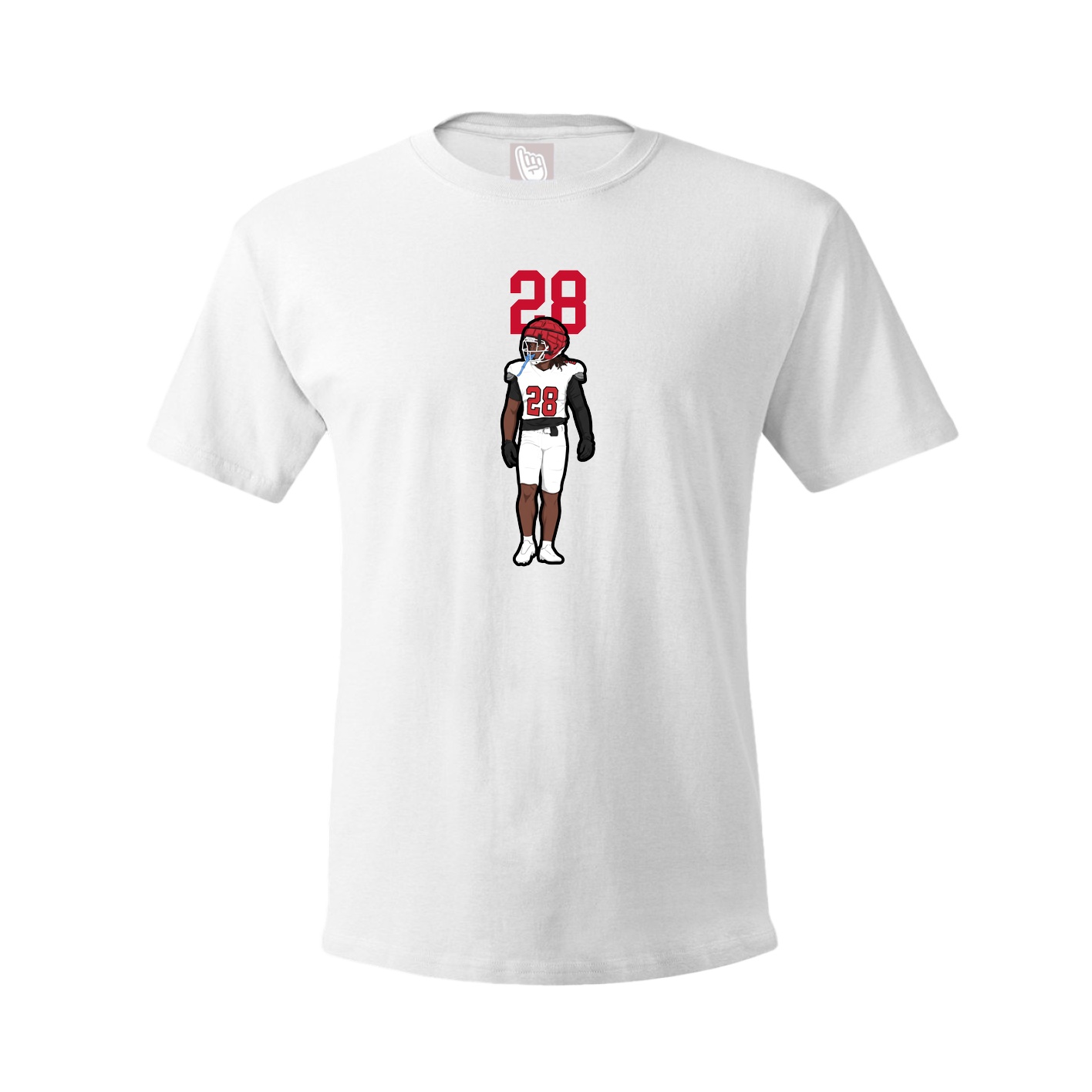 Youth Tee — Number Top in White