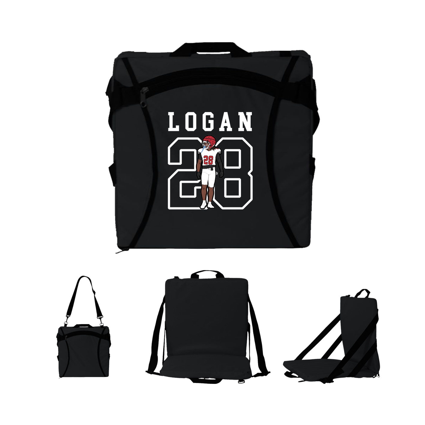 Folding Stadium Seat — Shirsey in Black