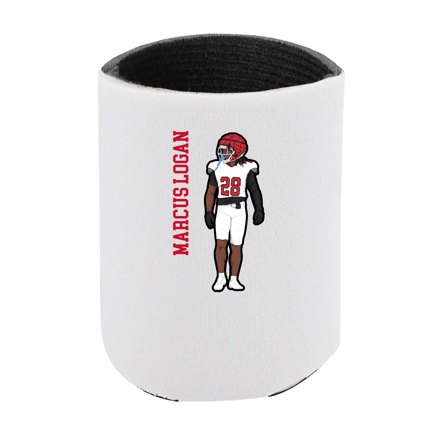 Can Holder — Name Vertical in White