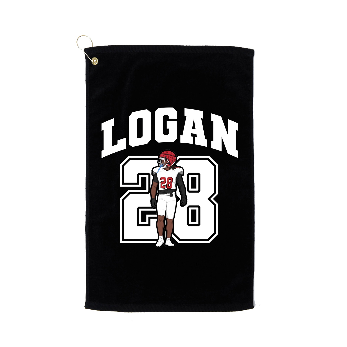 Golf Towel — Number in Black