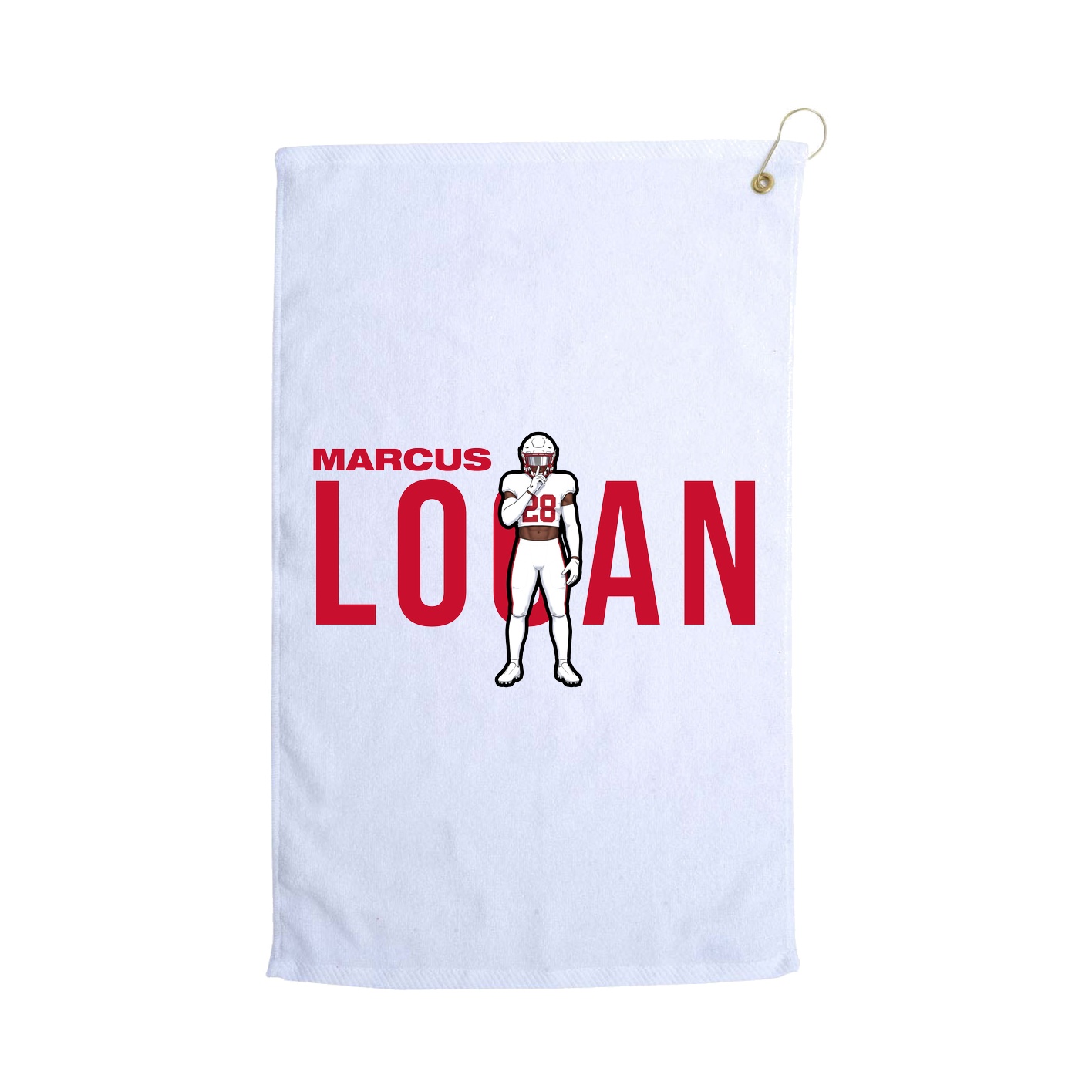 Golf Towel — Player Name in White