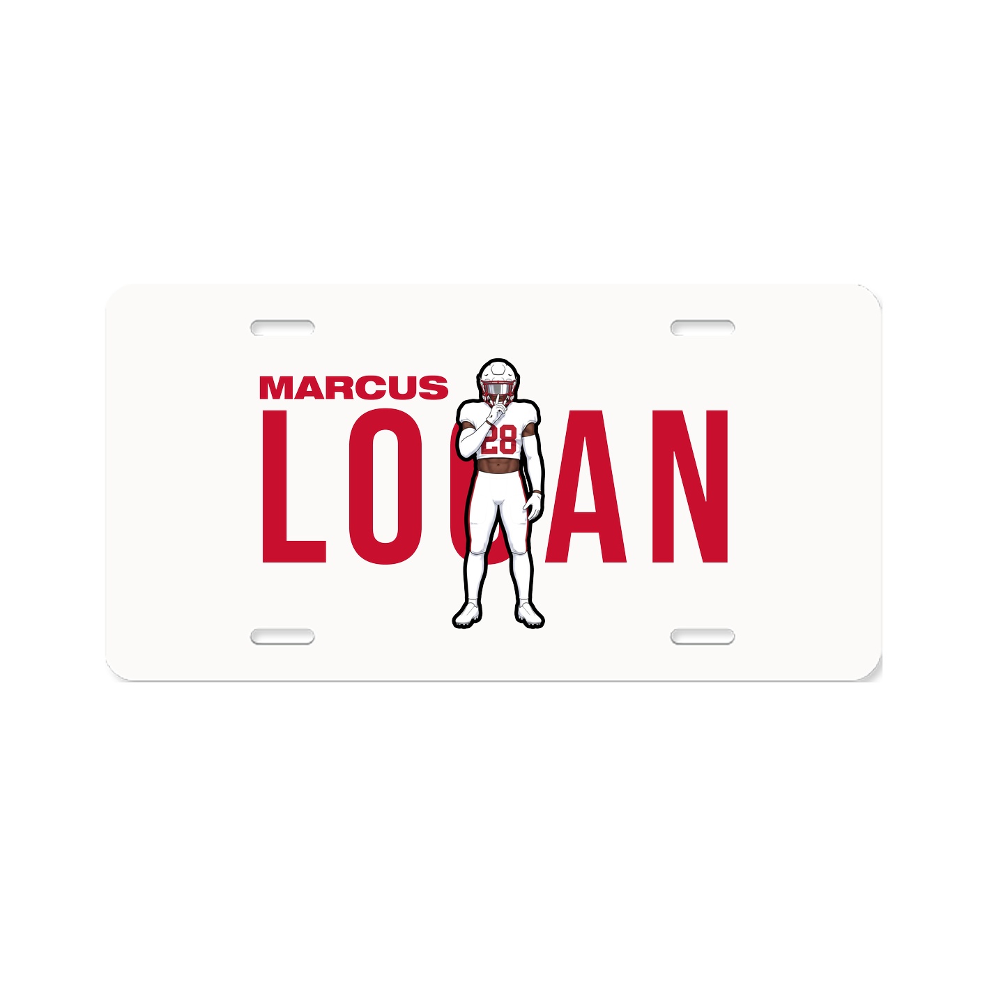 License Plate — Player Name in Classic
