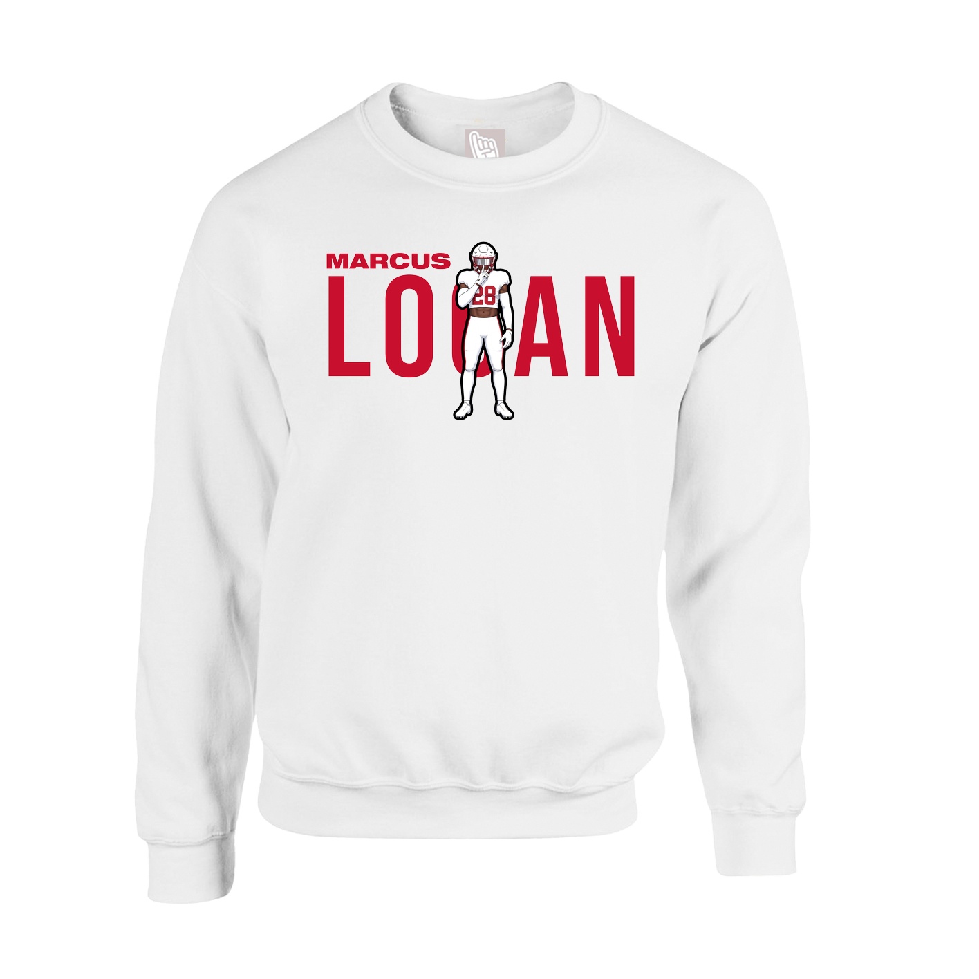 Fleece Crew — Player Name in White