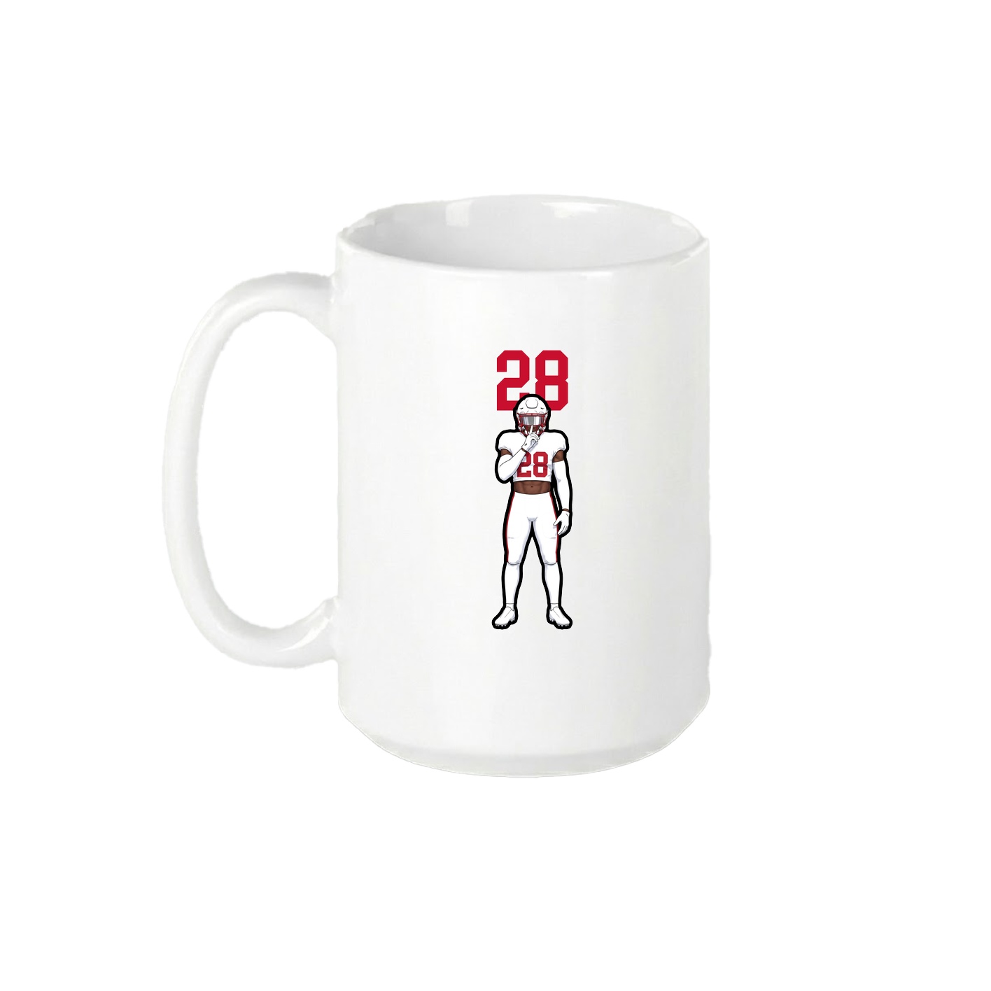 15oz Coffee Mug — Number Top in White