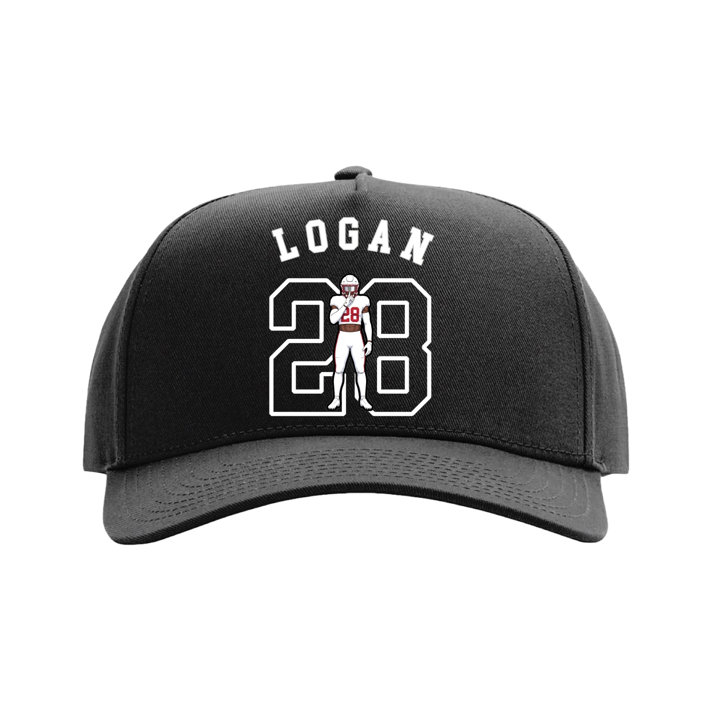 Full Fabric Five-Panel Champ Cap — Shirsey Arch in Black