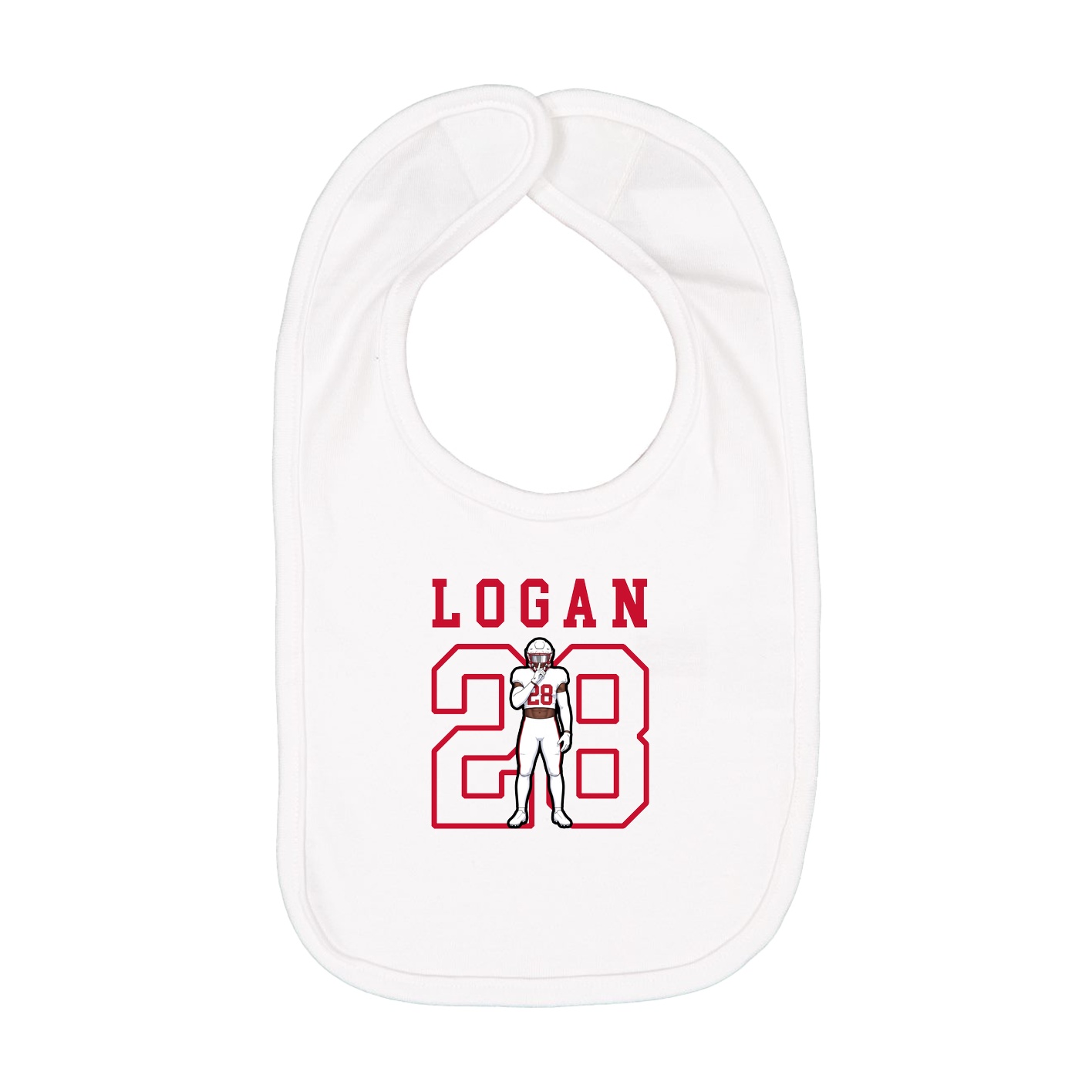 Infant Bib — Shirsey in White