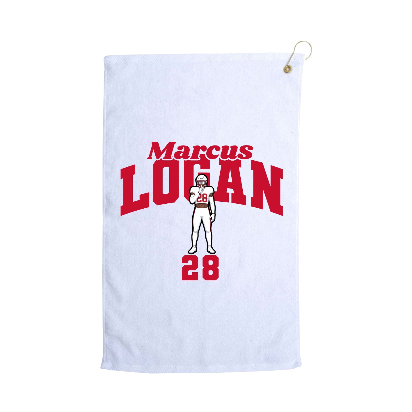 Golf Towel — Signature Arch in White